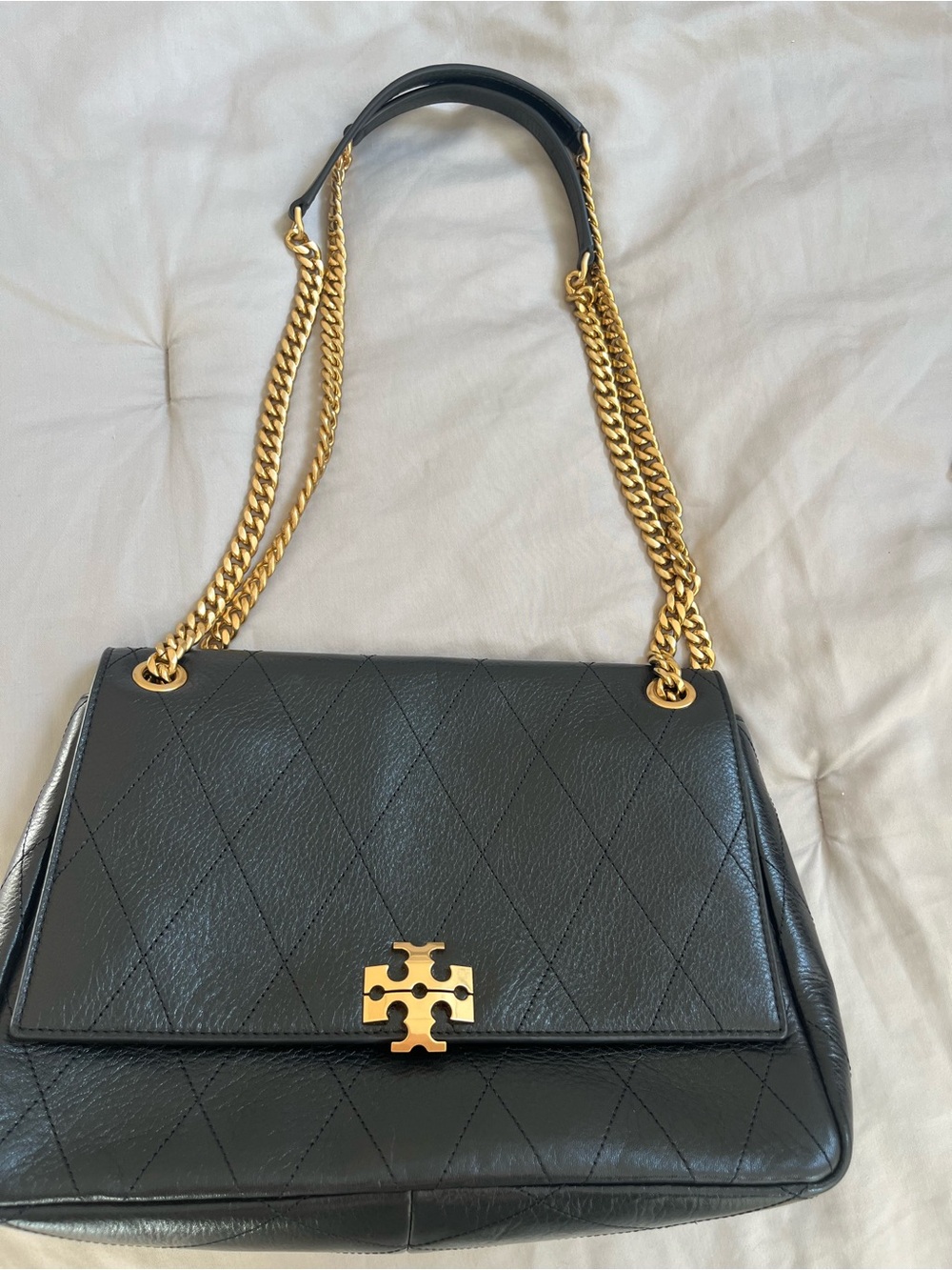 Tory Burch Charlie chain shoulder bag 
Retails for $595